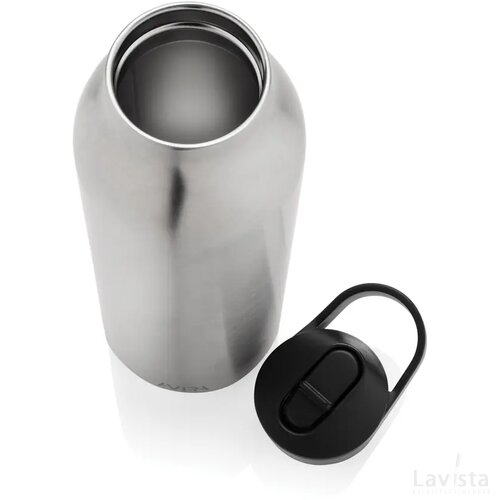 Avira Ara RCS recycled staal fliptop water fles 500ML zilver