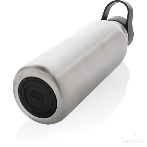 Avira Ara RCS recycled staal fliptop water fles 500ML zilver