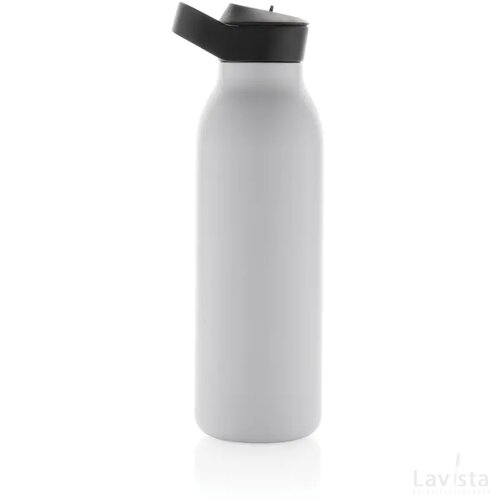 Avira Ara RCS recycled staal fliptop water fles 500ML wit