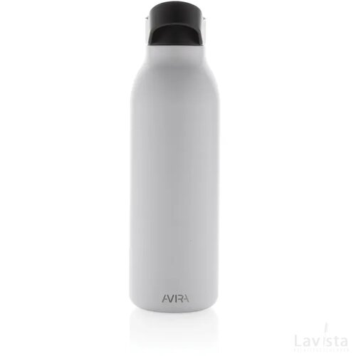 Avira Ara RCS recycled staal fliptop water fles 500ML wit