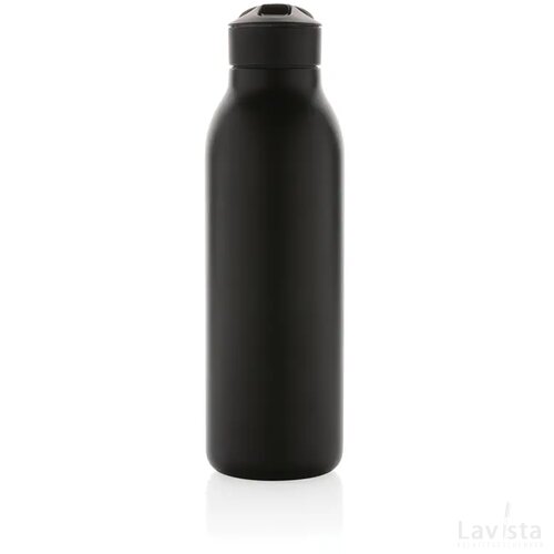 Avira Ara RCS recycled staal fliptop water fles 500ML zwart
