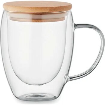 Dubbelwandige borosilicaat mok Tiral transparant