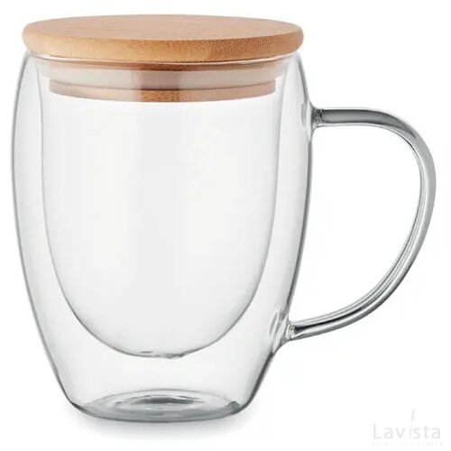 Dubbelwandige borosilicaat mok Tiral transparant