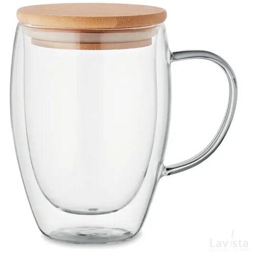 Dubbelwandige mok borosilicaat Tirol transparant