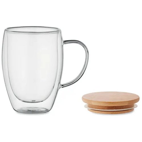 Dubbelwandige mok borosilicaat Tirol transparant