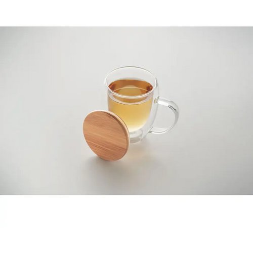 Dubbelwandige mok borosilicaat Tirol transparant