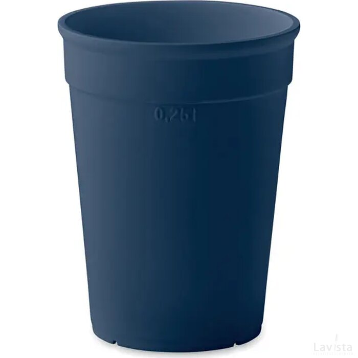 Gerecycled pp beker 300ml Awaycup marineblauw