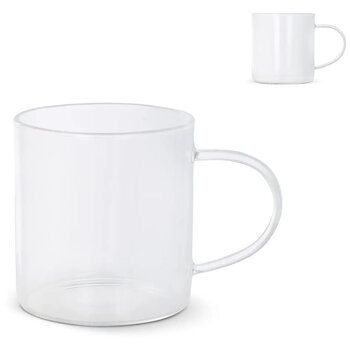 Koffieglas met handvat Vardez Transparant Koffieglas met handvat Vardez Transparant