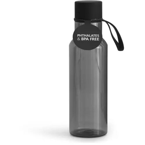 Sagaform waterfles 600ml transparant zwart