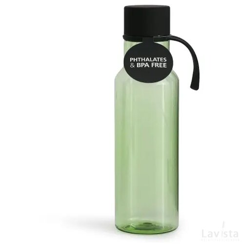Sagaform waterfles 600ml transparant groen