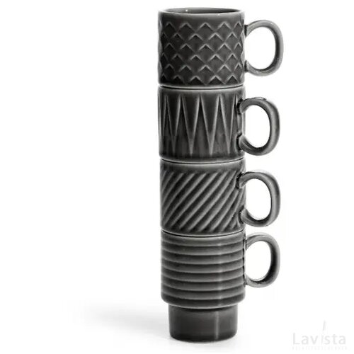 Sagaform Coffee & More Espresso kopjes 4st. Grijs