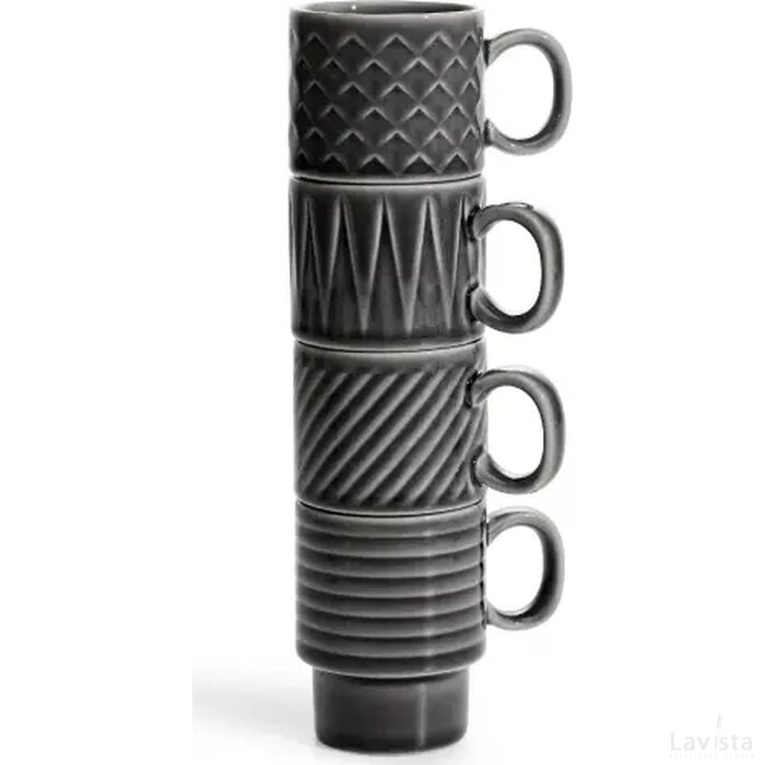 Sagaform Coffee & More Espresso kopjes 4st. Grijs