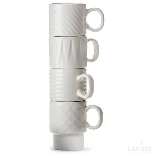 Sagaform Coffee & More Espresso kopjes 4st. Wit
