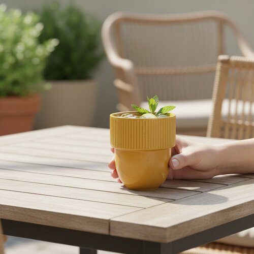 Sagaform Inka beker Geel 270 ml