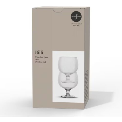 Billi wijnglas set van 2 transparant