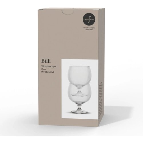 Billi wijnglas set van 2 Transparant