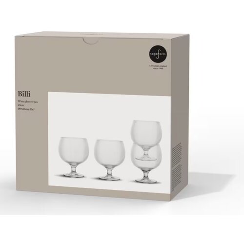 Billi wijnglas set van 4 transparant