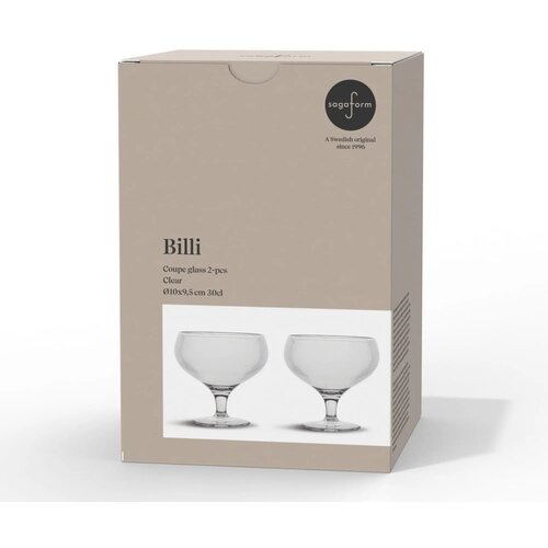Billi coupe glas set van 2 Transparant 300 ml