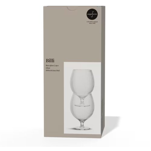 Billi bierglas set van 2 transparant