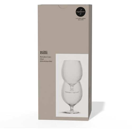 Billi bierglas set van 2 transparant