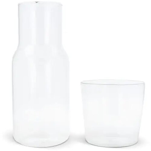 Caraffe en drinkglas set Transparant