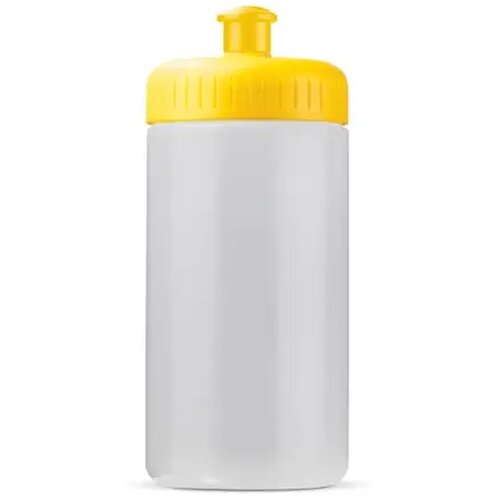 Sportfles Bio basis 500ml basic transparant geel