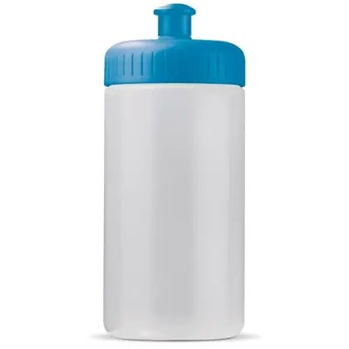Sportfles Bio basis 500ml basic transparant licht blauw