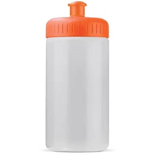 Sportfles Bio basis 500ml basic transparant oranje