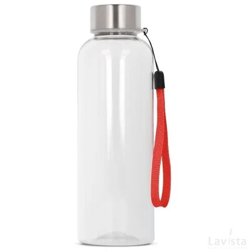 Waterfles Jude R-PET 500ml transparant rood