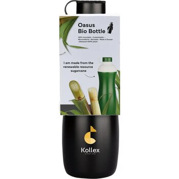 Oasus Bio Bottle 500 Ml Waterfles Zwart