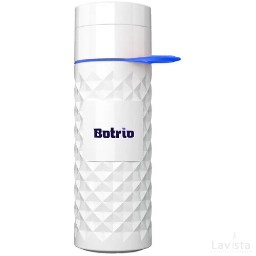 Join The Pipe Nairobi Ring Bottle White 500Ml Waterfles Wit/Blauw