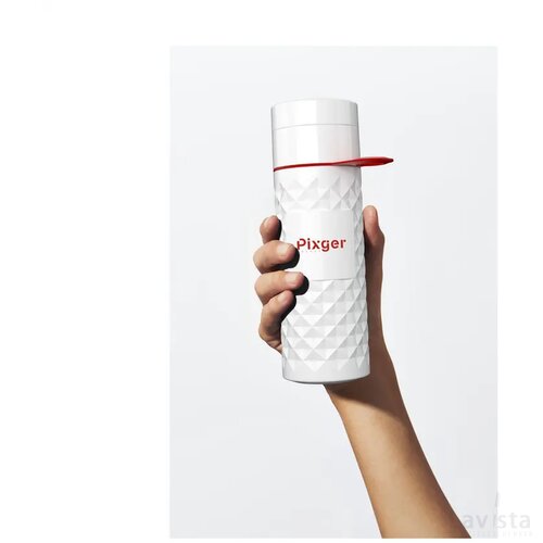 Join The Pipe Nairobi Ring Bottle White 500Ml Waterfles Wit/Rood