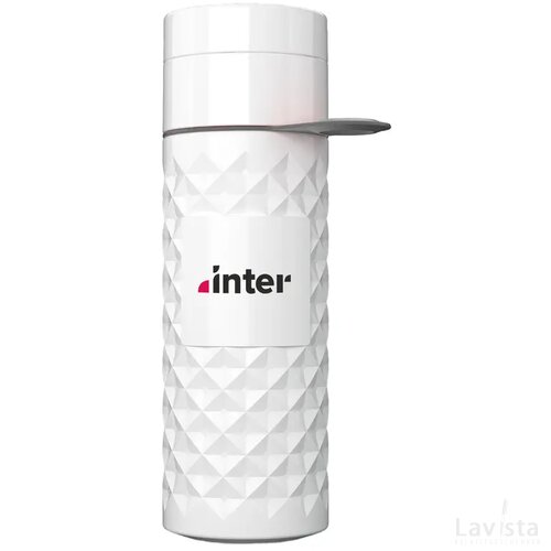 Join The Pipe Nairobi Ring Bottle White 500Ml Waterfles Wit/Grijs