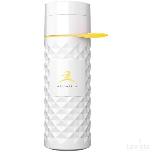 Join The Pipe Nairobi Ring Bottle White 500Ml Waterfles Wit/Geel