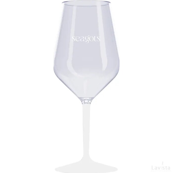 Happyglass Lady Abigail Colour Wijnglas Tritan 460 Ml Transparant Wit