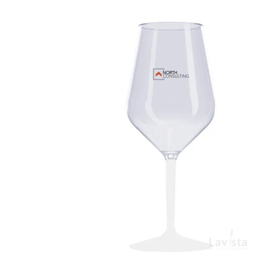 Happyglass Lady Abigail Colour Wijnglas Tritan 460 Ml Transparant Wit