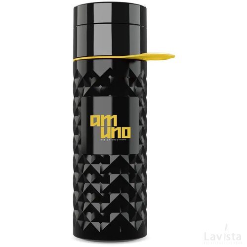 Join The Pipe Nairobi Ring Bottle Black 500Ml Waterfles Zwart/Geel