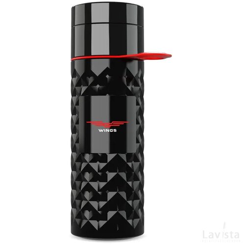Join The Pipe Nairobi Ring Bottle Black 500Ml Waterfles Zwart/Rood