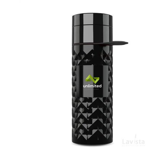 Join The Pipe Nairobi Ring Bottle Black 500Ml Waterfles Zwart/Zwart