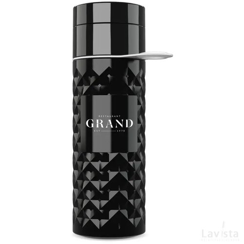 Join The Pipe Nairobi Ring Bottle Black 500Ml Waterfles Zwart/Wit