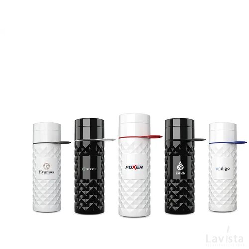 Join The Pipe Nairobi Ring Bottle Black 500Ml Waterfles Zwart/Oranje