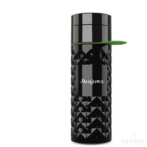 Join The Pipe Nairobi Ring Bottle Black 500Ml Waterfles Donkergroen