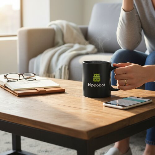 Kitty Mug Matt Mok Zwart 350 ml