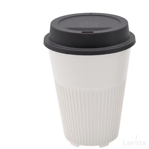 Circular&Co Returnable Cup Lid 340 Ml Koffiebeker Wit/Donkergrijs