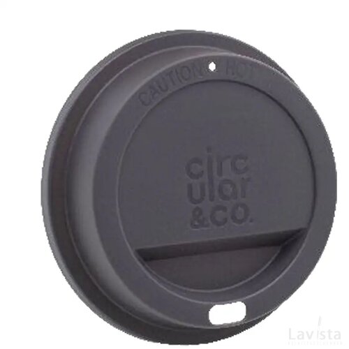 Circular&Co Returnable Cup Lid 340 Ml Koffiebeker Wit/Donkergrijs