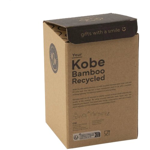 Gerecycled Rvs Koffiebeker met bamboe