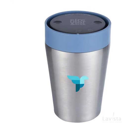 Circular&Co Recycled Stainless Steel Coffee Cup 227 Ml Blauw