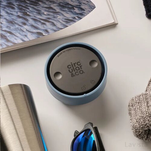 Circular&Co Recycled Stainless Steel Coffee Cup 227 Ml Blauw