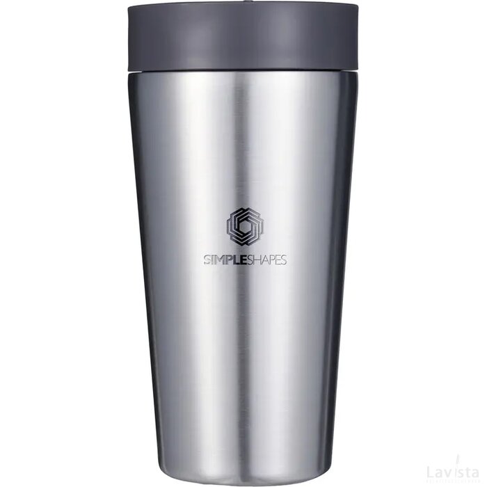 Circular&Co Recycled Stainless Steel Coffee Cup 340 Ml Zwart
