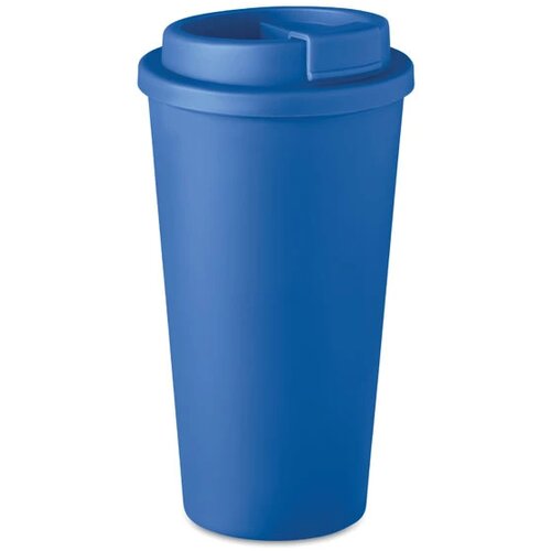 Dubbelwandige reisbeker met drinktuit Blauw 475 ml